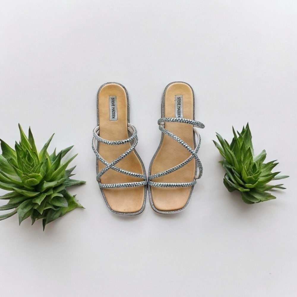 Steve Madden Rhinestone Sandals Womens Size 10